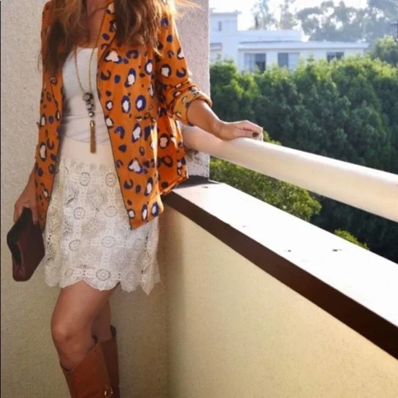 NWOT 3.1 Phillip Lim leopard print lightweight blazer top - Picture 3 of 12